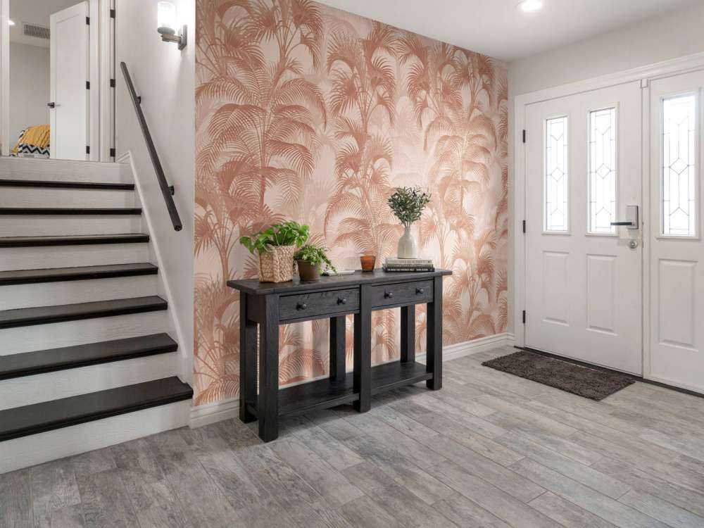 Palmiers vintage tropicaux - terre cuite