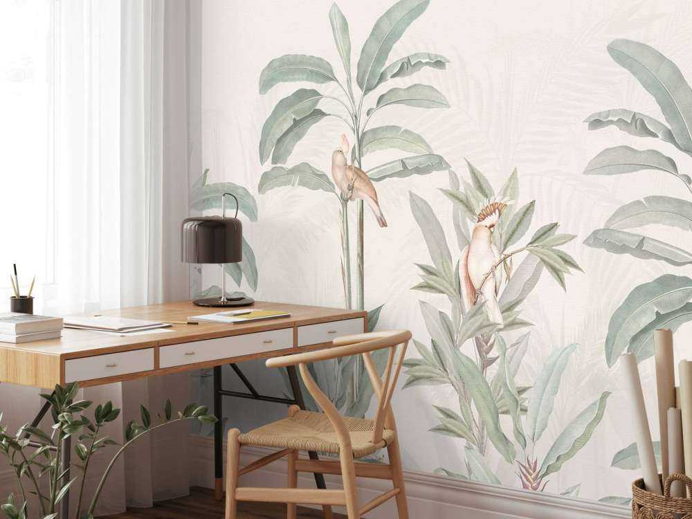 Paysage de la jungle vintage - pastel