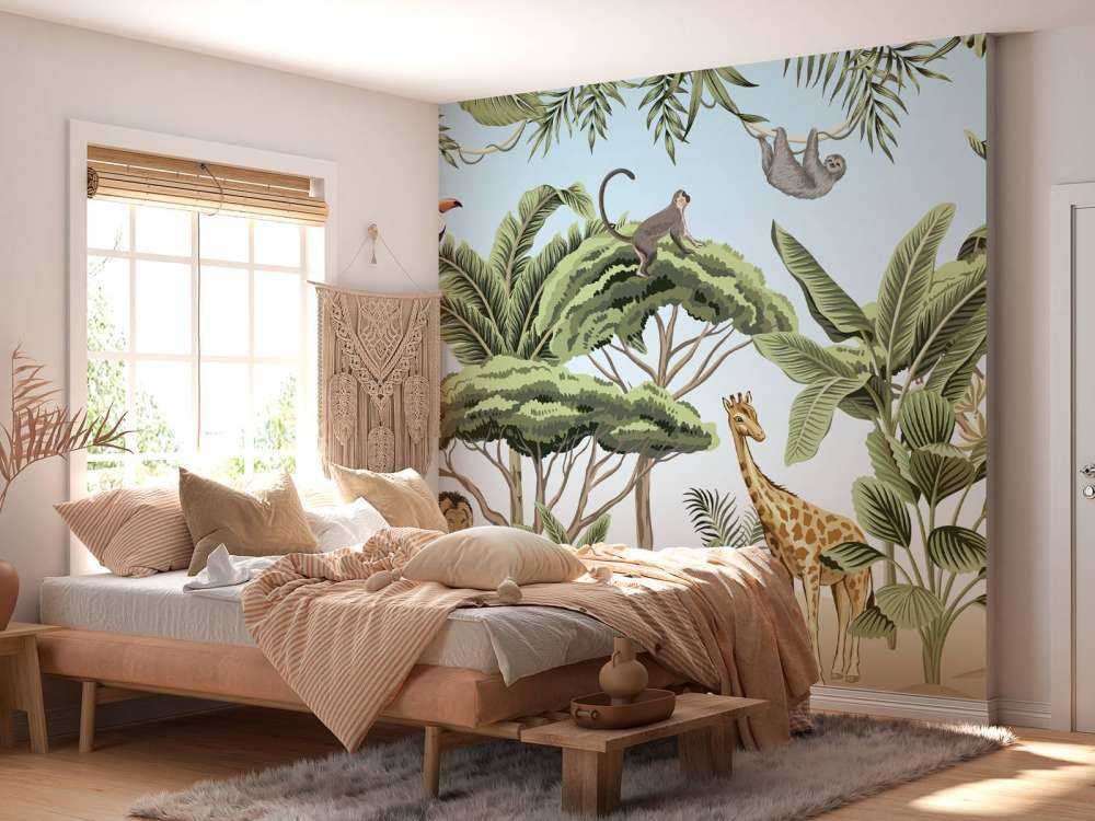 Motif avec des animaux de la jungle