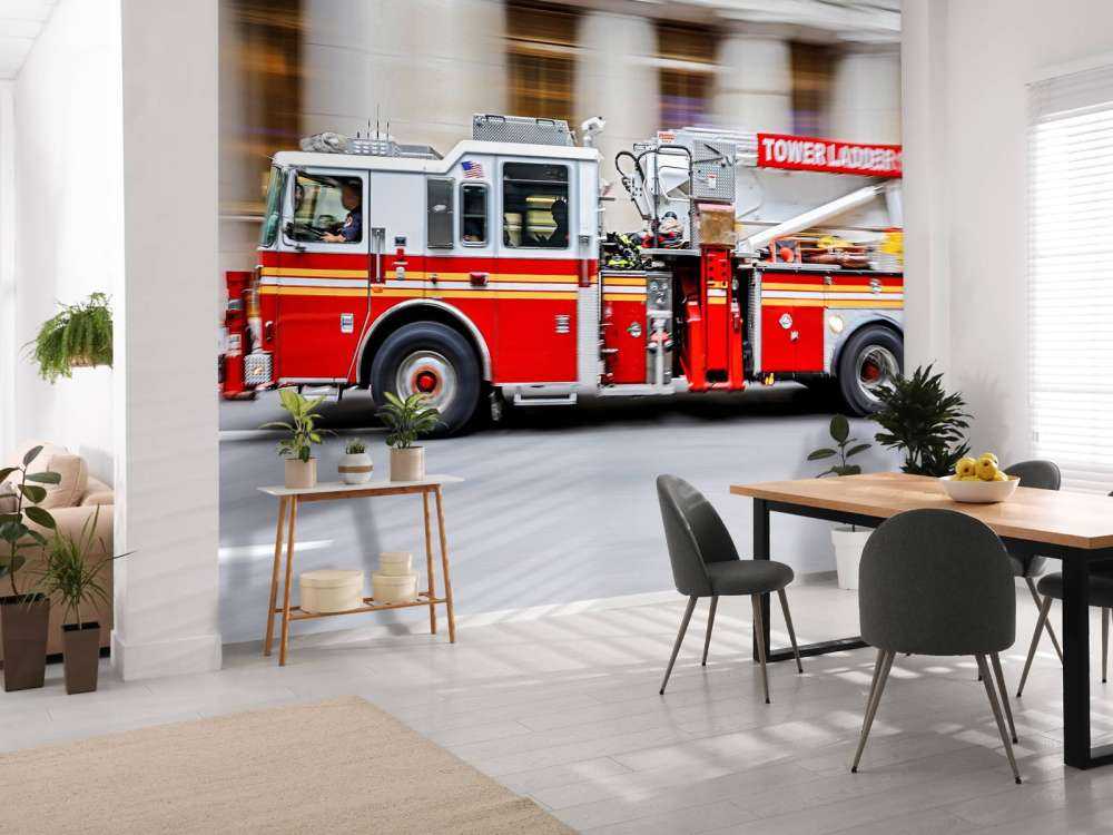 Un camion de pompiers américain